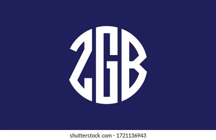 ZGB Circle Emblem Abstract Monogram Letter Mark Vector Logo Template
