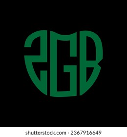 Diseño creativo del logo de la carta ZGB. Diseño único de ZGB.
