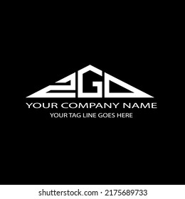 ZGD letter logo creative design with vector graphic