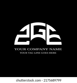 ZGE letter logo creative design with vector graphic