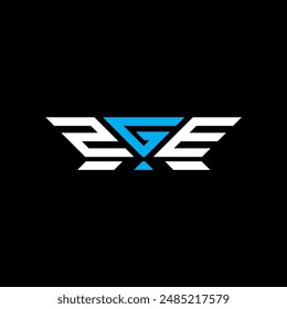 Diseño del Vector del logotipo de la letra de ZGE, logotipo simple y moderno de ZGE. Diseño lujoso del alfabeto ZGE  