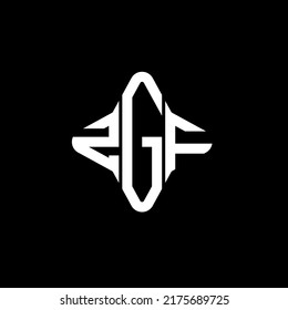 ZGF letter logo creative design with vector graphic