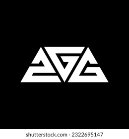 Diseño del logotipo de la letra triangular ZGG con forma triangular. Monograma de diseño del logotipo del triángulo ZGG. Plantilla de logotipo vectorial de triángulo ZGG con color rojo. Logo triangular ZGG Diseño sencillo, elegante y lujoso.