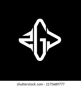 ZGJ letter logo creative design with vector graphic