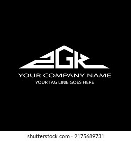 ZGK letter logo creative design with vector graphic