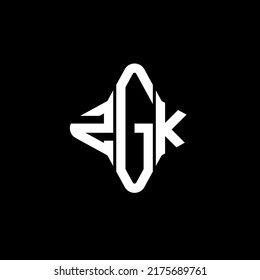 ZGK letter logo creative design with vector graphic