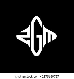 ZGM letter logo creative design with vector graphic
