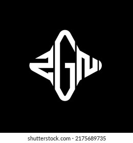 ZGN letter logo creative design with vector graphic