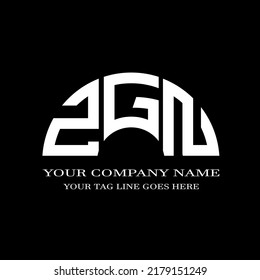 Logo de la carta ZGN diseño creativo con gráfico vectorial