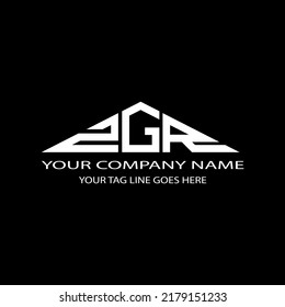 ZGR-Letter-Logo, kreatives Design mit Vektorgrafik