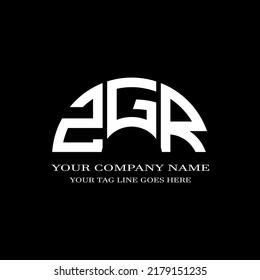ZGR letter logo creative design with vector graphic