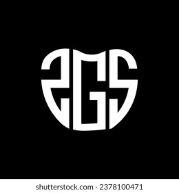 Diseño creativo del logo de la carta de ZGS. Diseño único de ZGS.
