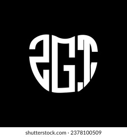 ZGT letter logo creative design. ZGT unique design.
