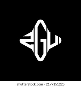 ZGU letter logo creative design with vector graphic