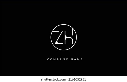 ZH, HZ Alphabets Letters Logo Monogram