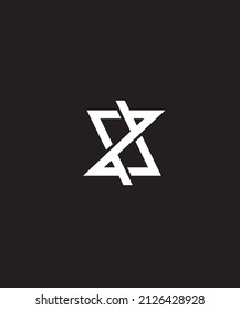 ZH HZ Elegance and modern monogram logo name initials