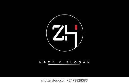 ZH, HZ, Z, H Abstract Letters Logo Monogram