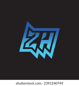 ZH initial inspiration logo design esport and gaming clan ideas