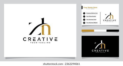 ZH Initial Letter Icon Logo Design Vector Illustration