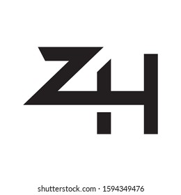 ZH initial letter logo template vector icon design