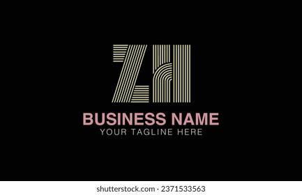 ZH initial logo | initial based abstract modern minimal creative logo, vector template image. luxury logotype , real estate homie . typography . initials 