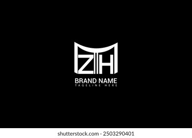 ZH Letter Logo kreatives Design. ZH einzigartiges Design. ZH Creative Initials Buchstaben Logo Konzept. ZH-Buchstabe Logo-Design auf schwarzem Hintergrund.