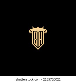 ZH line concept logo in high quality professional design that will be best for companies related to real estate