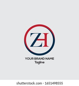 ZH vector logo, ZH cooperate identity logo design  