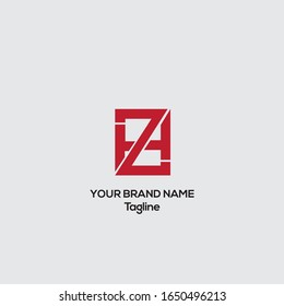 ZH vector logo design, HZ cooperate identity logo,