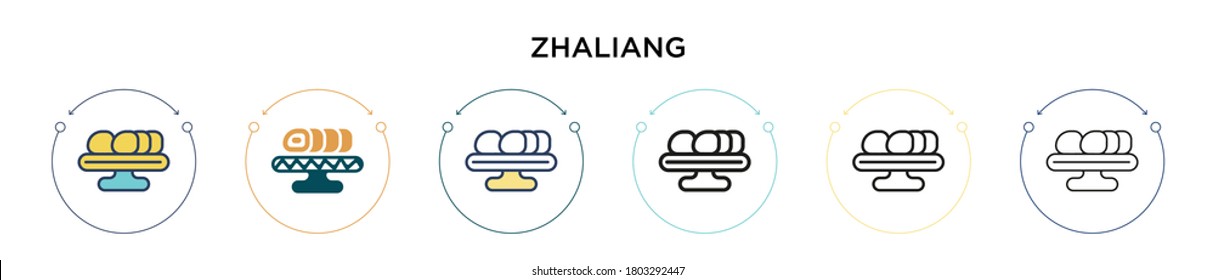 Zhaliang icon in filled, thin line, outline and stroke style. Vector illustration of two colored and black zhaliang vector icons designs can be used for mobile, ui, web