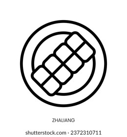 zhaliang icon. Line Art Style Design Isolated On White Background