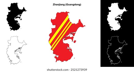 Zhanjiang leere Gliederungskarte