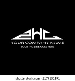 ZHC-Buchstaben Logo kreatives Design mit Vektorgrafik