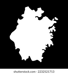 Zhejiang province map, administrative divisions of China. Vector illustration.