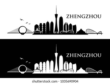 Zhengzhou skyline - China - vector illustration