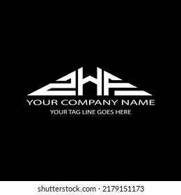 ZHF letter logo creative design with vector graphic