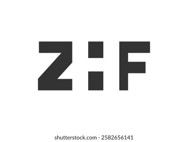 ZHF logo design. Initial letter Z H F bold font style for tech startups, consulting, corporate branding. Creative company name, headlines typography identity, trendy logotype. Vector illustration.