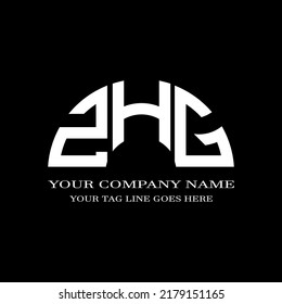 ZHG letter logo creative design with vector graphic