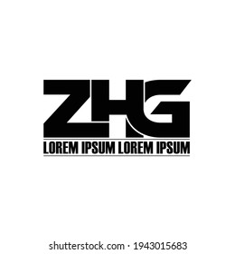 Vector de diseño de logotipo de letras monográficas ZHG