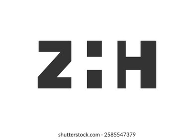 ZHH logo design. Initial letter Z H H bold font style for tech startups, consulting, corporate branding. Creative company name, headlines typography identity, trendy logotype. Vector illustration.