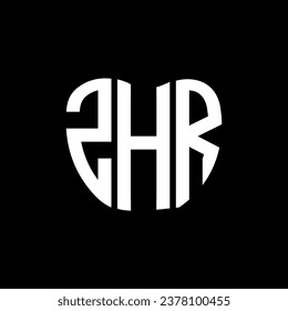 ZHR letter logo creative design. ZHR unique design.
