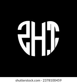 Diseño creativo del logotipo de la letra ZHT. Diseño único de ZHT.
