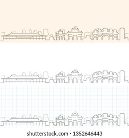 Zhuhai Hand Drawn Skyline