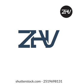 ZHV Logo Letter Monogram Design