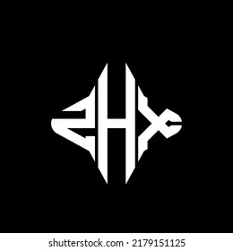 ZHX letter logo creative design with vector graphic