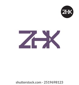 Design de Monograma de Letra de Logotipo ZHX