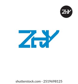 Design de Monograma de Letra de Logotipo ZHY