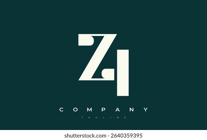 ZI Abstract Geometric Logo Design. Modern and elegant logo design with simplistic typography elements, showcasing branding excellence.