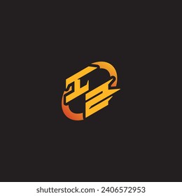 ZI combination letter unique initials logo esport for gaming team, youtube, twitch