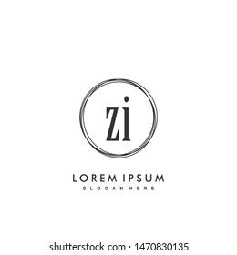 ZI Initial beauty monogram logo vector